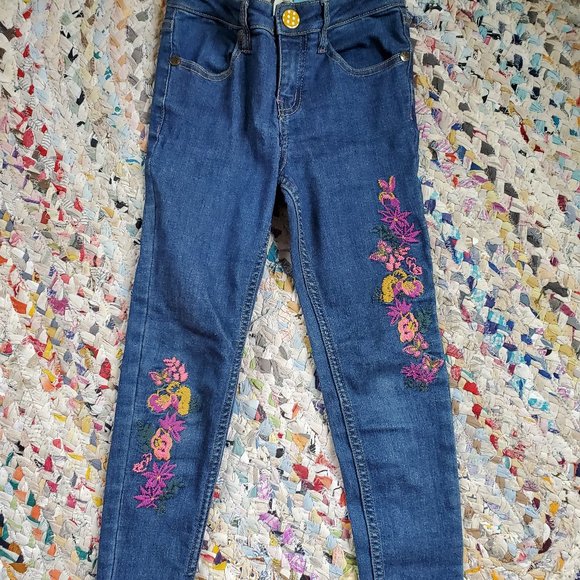 Matilda Jane Other - Matilda Jane girls jeans embroidered flowers size 8